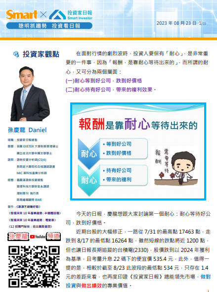 超前部署台積電(2330)2024年便宜價 超前部署台積電(2330)2024年便宜價