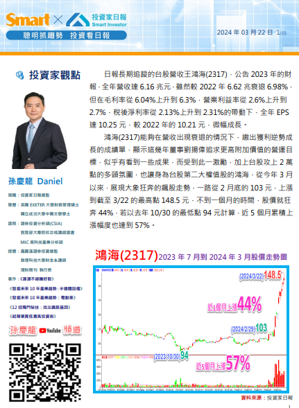 鴻海(2317)還可以追嗎？